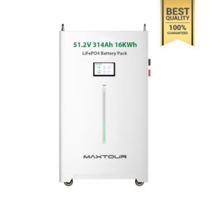 51.2V 314Ah 16KWh Wall Mounted Battery Pack LiFePO4 Smart BMS | Maxtour